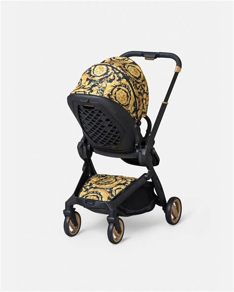 young versace white baby stroller|Versace barocco baby stroller.